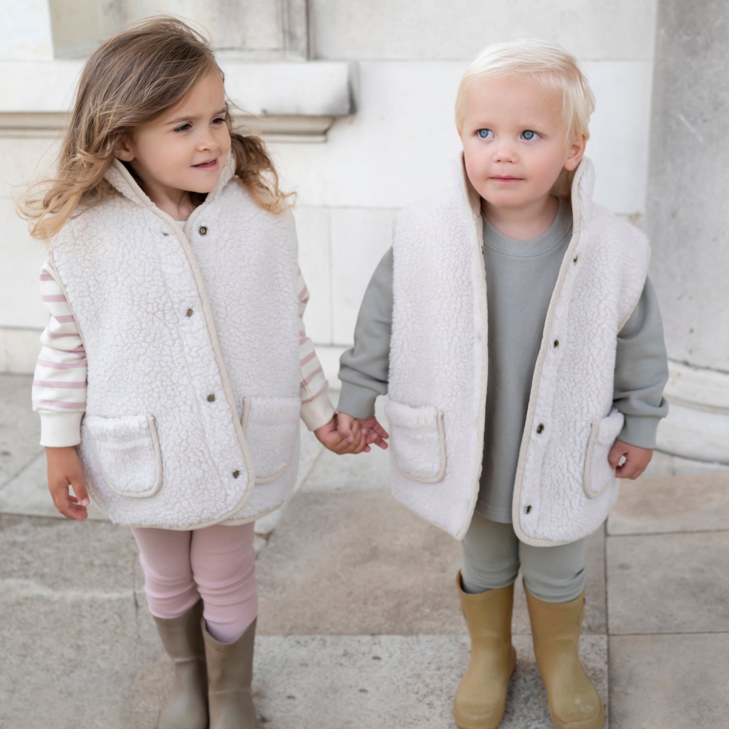 *PRE-ORDER* Reversible Teddy Body Warmer - Stone