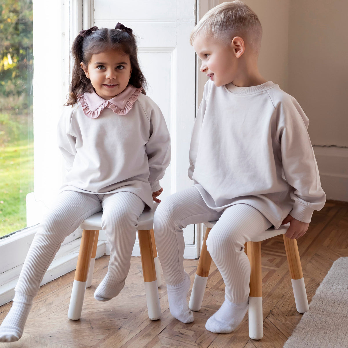 Ribbed Leggings - Off White