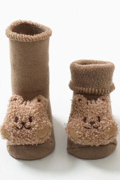 Boucle Teddy Slipper Socks For Little Feet - Cozy Crew Club