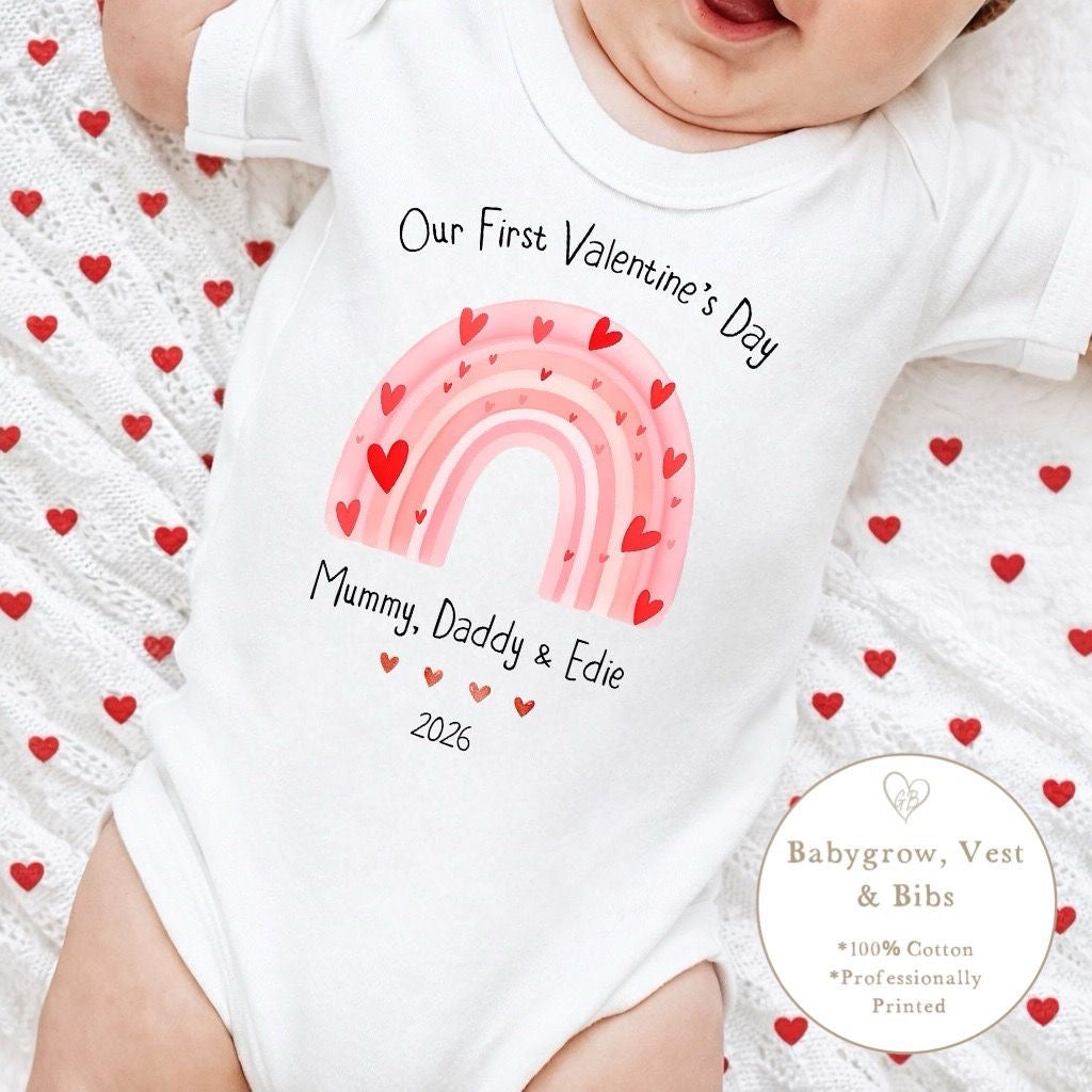 Personalised Valentine's Sleepsuit / Bodysuit - Love Bug Design