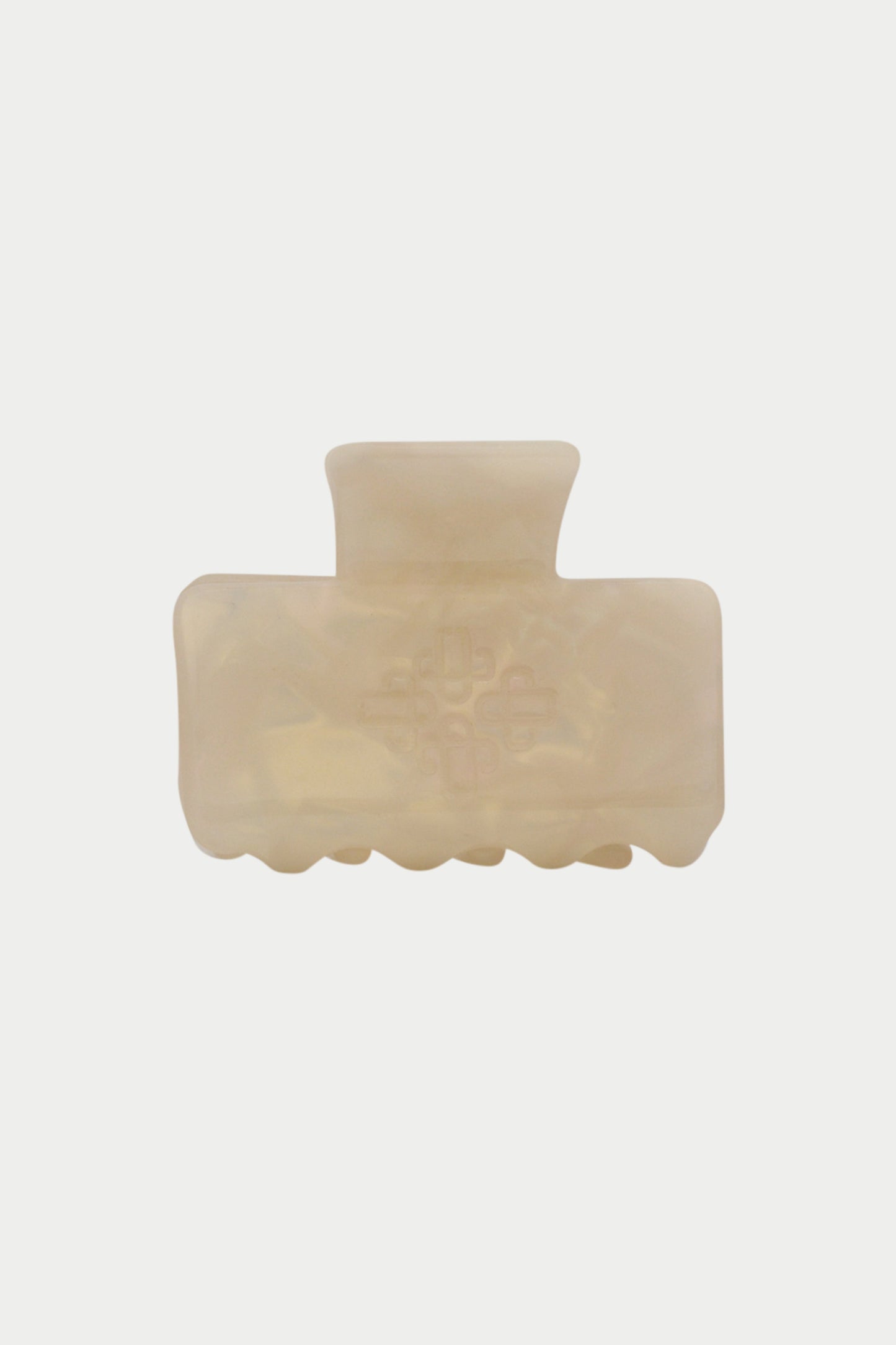 TORTOISESHELL MINI EMBLEM CLAW CLIP - PEARL
