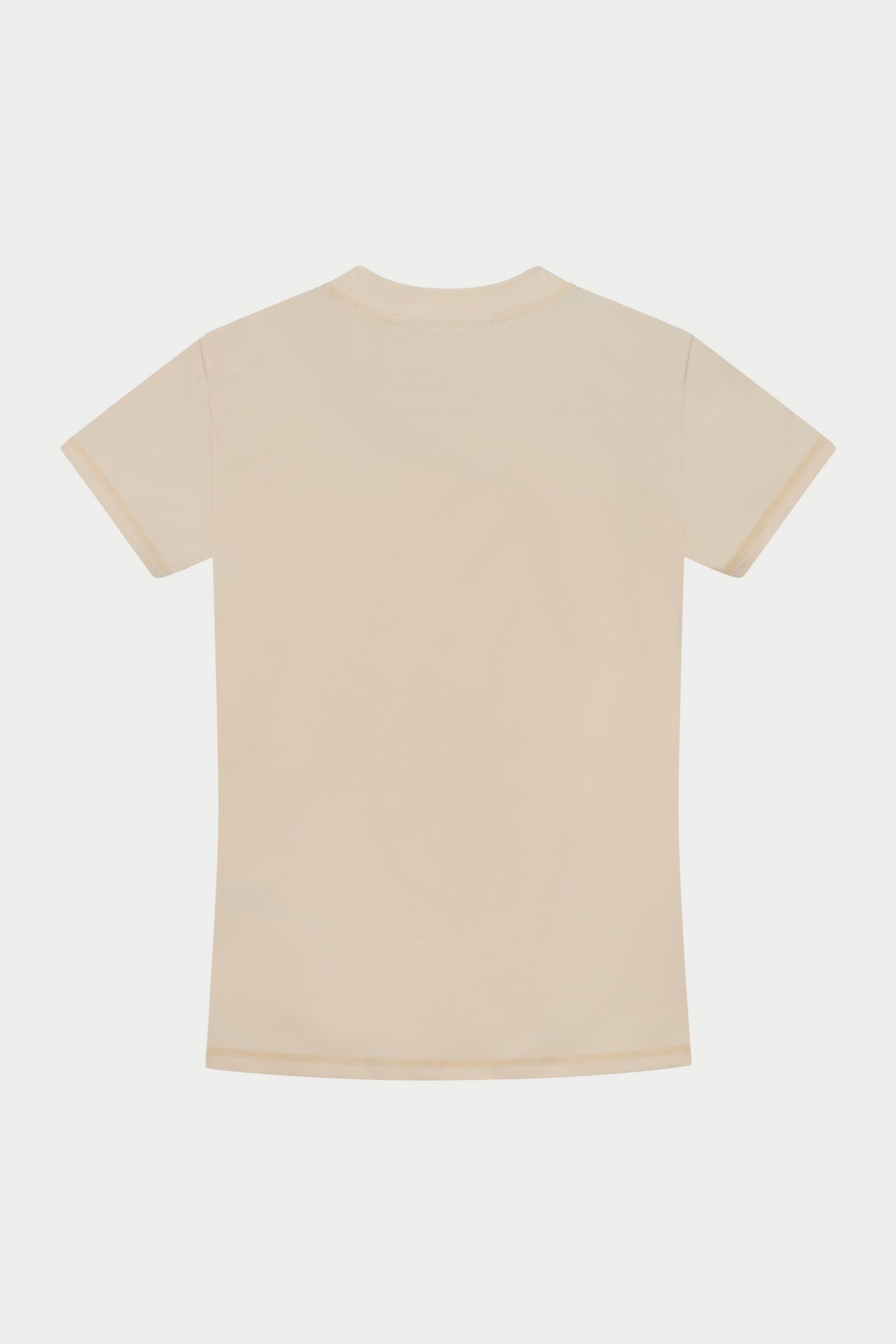 SCULPTING STRETCH EMBLEM BABY TEE - BUTTERMILK