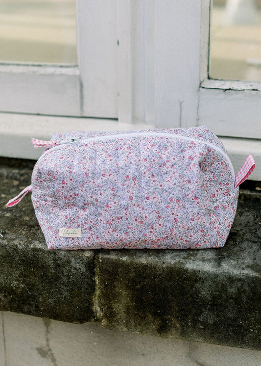 Toiletry Bag in Pink & Blue