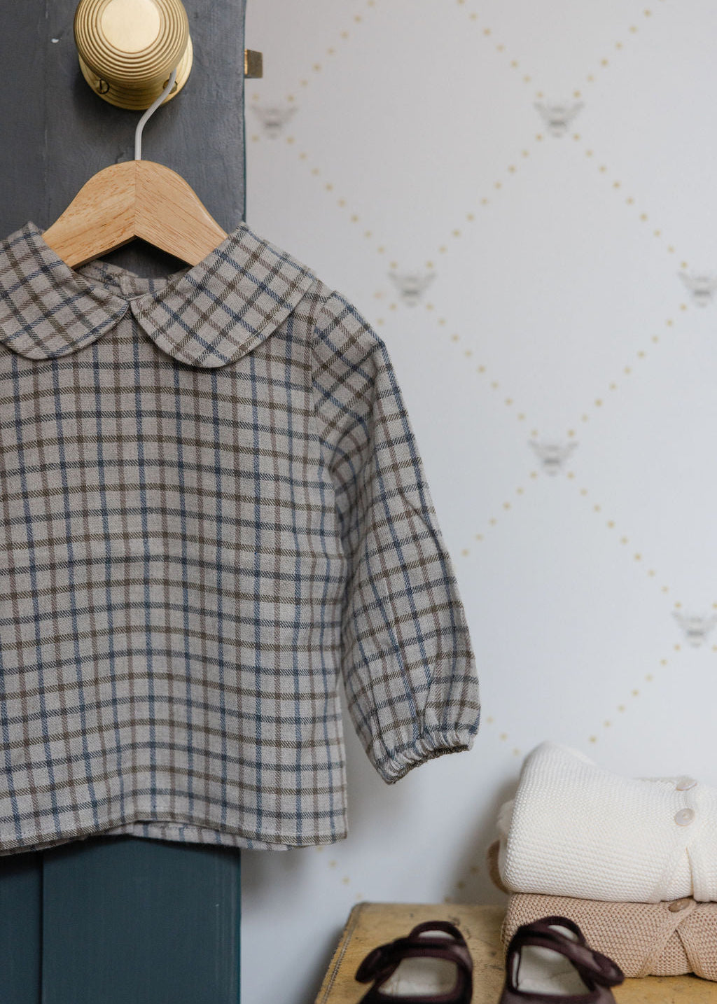 Peter Pan Shirt in Tartan