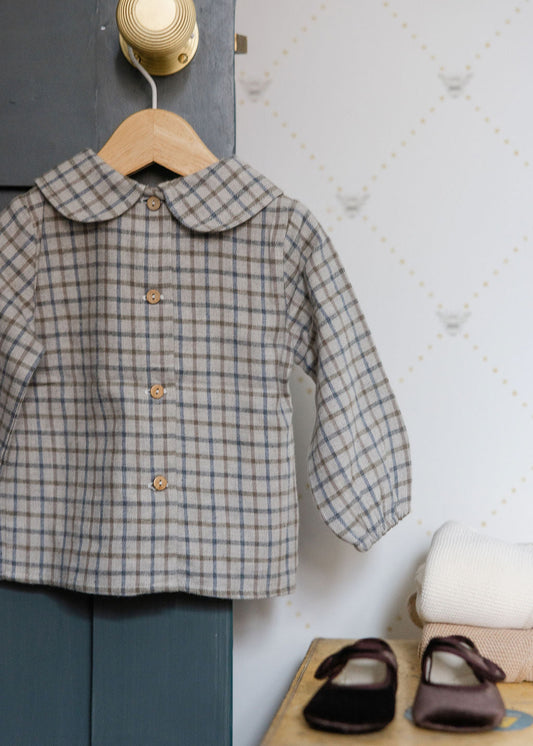 Peter Pan Shirt in Tartan