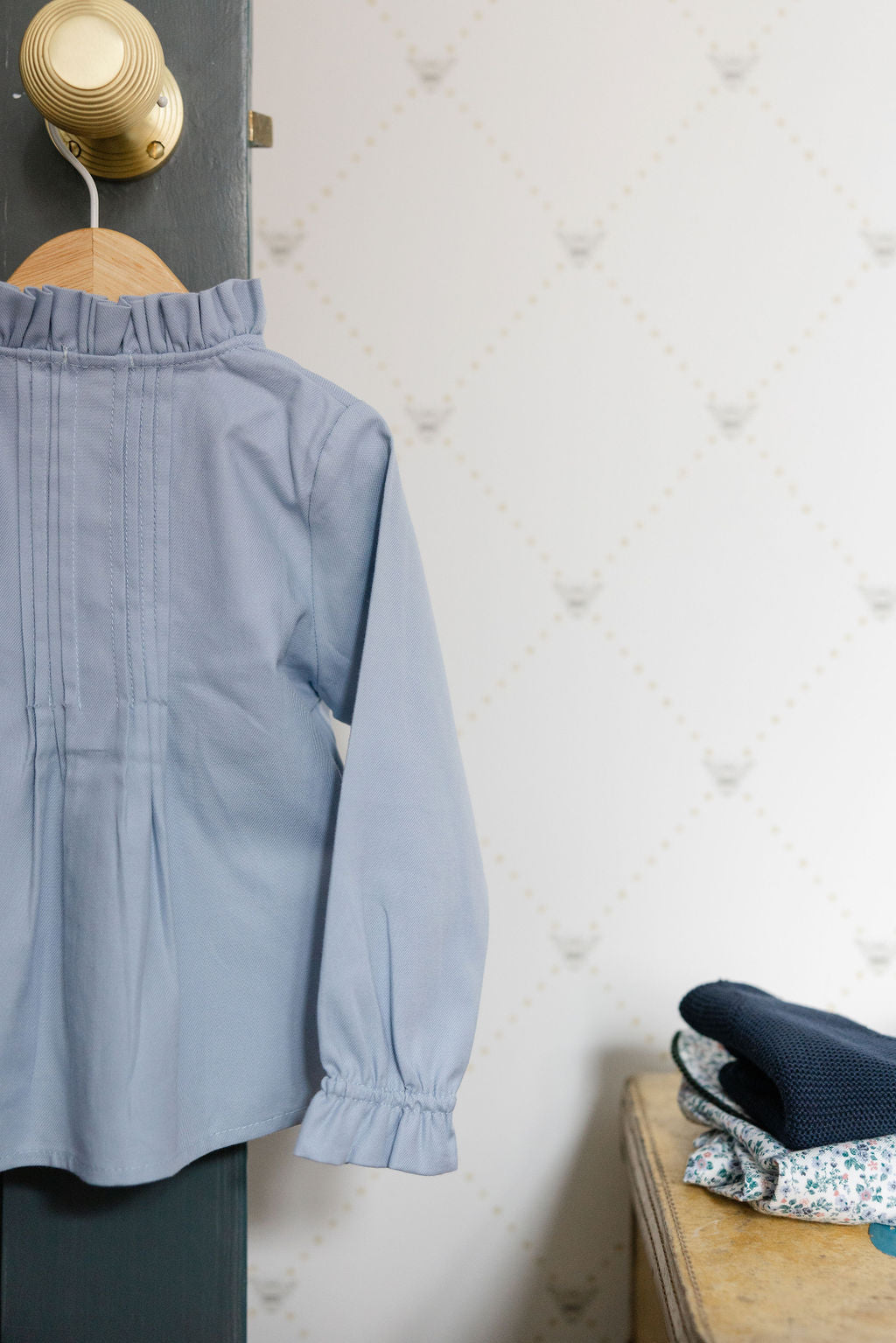Ruffle collar blouse