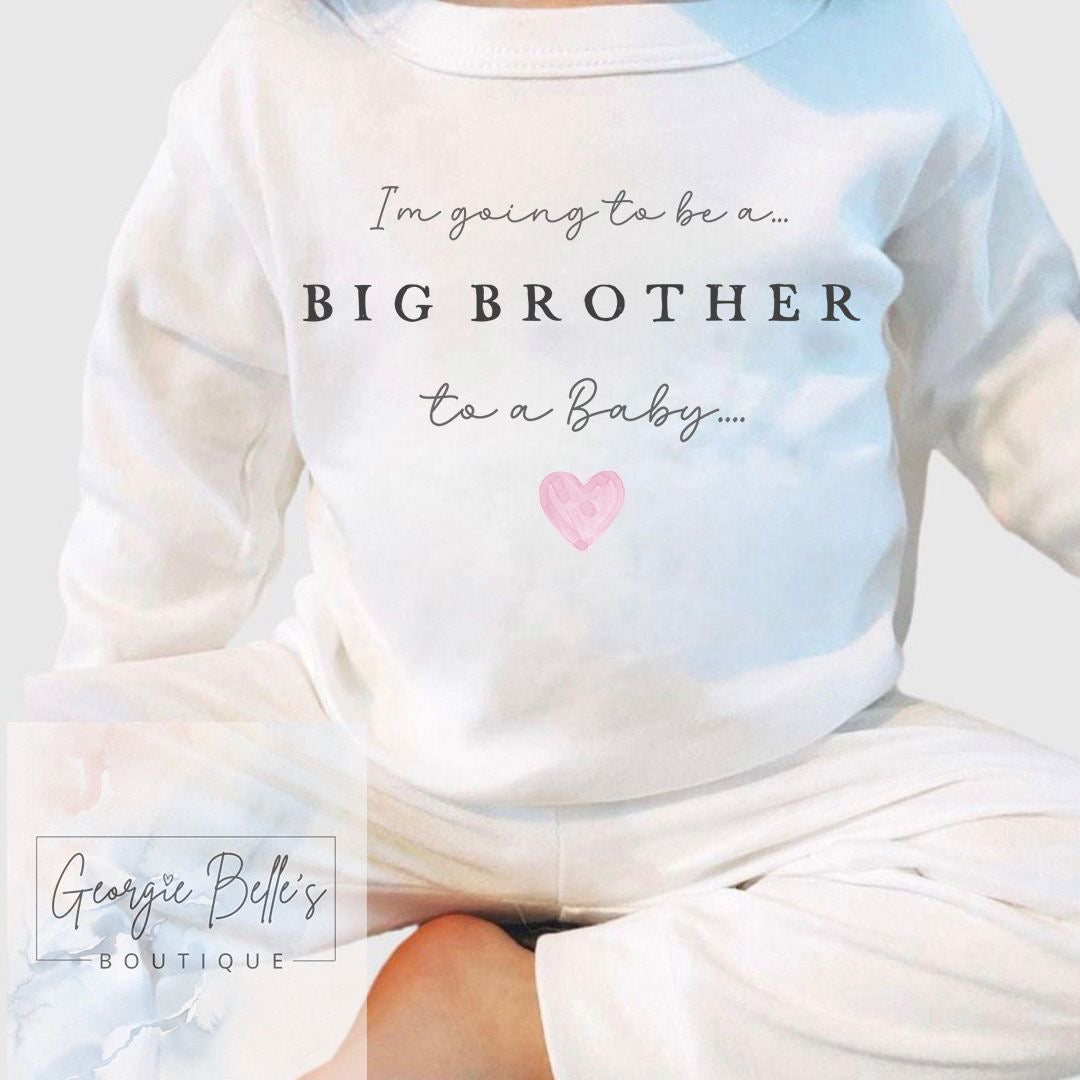 Personalised Sibling Announcement Matching Babygrow/PJ's