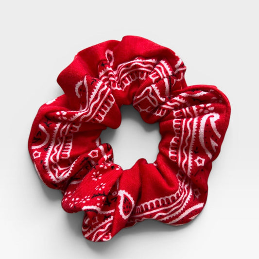 Red Bandana Scrunchie
