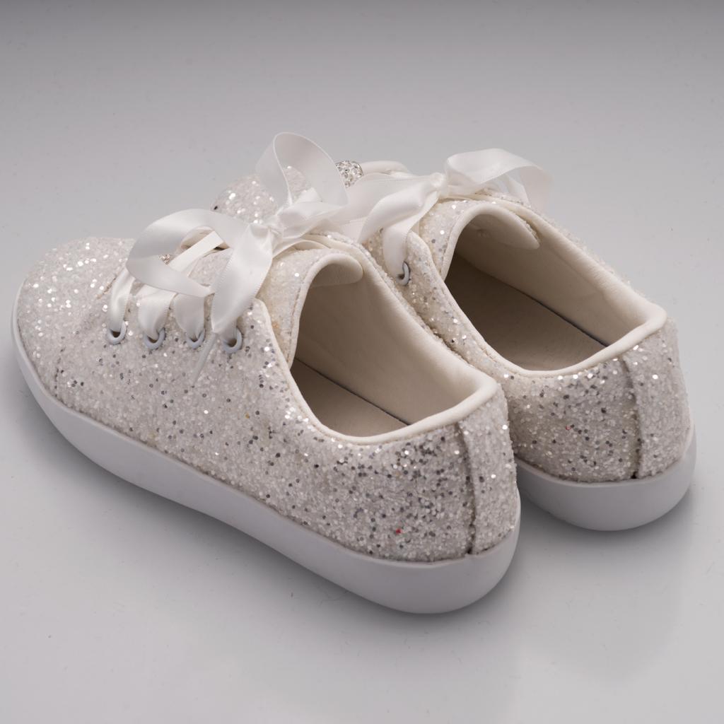Paula's Communion Sparkle Occasion Trainers - Rose & Albert