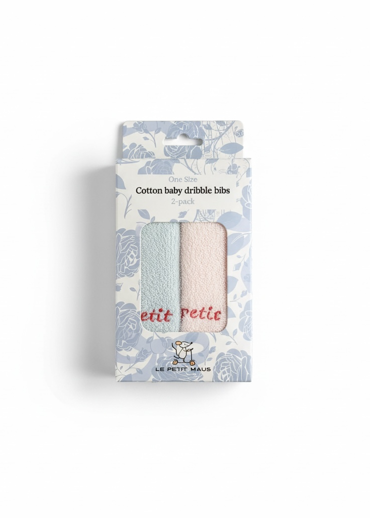 Set of 2 Terry cotton bibs