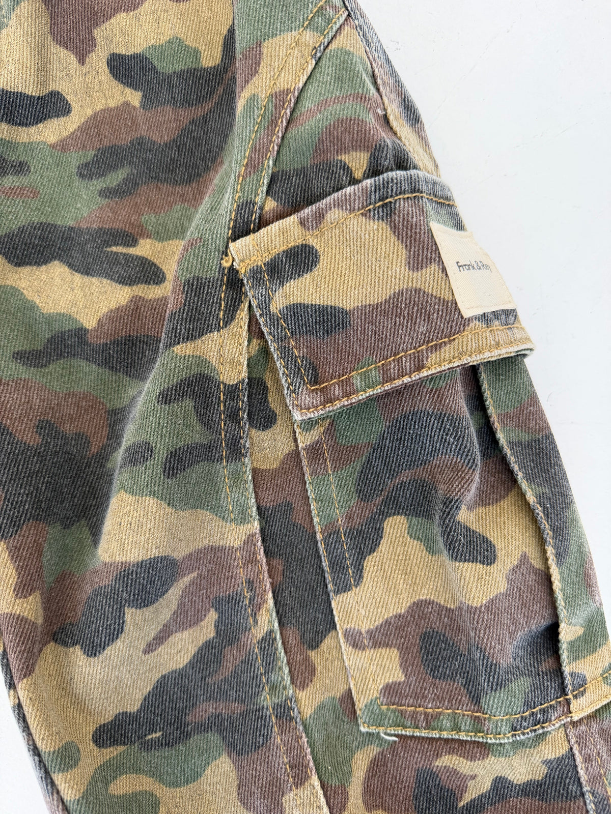 Camo Denim Cargo Trousers