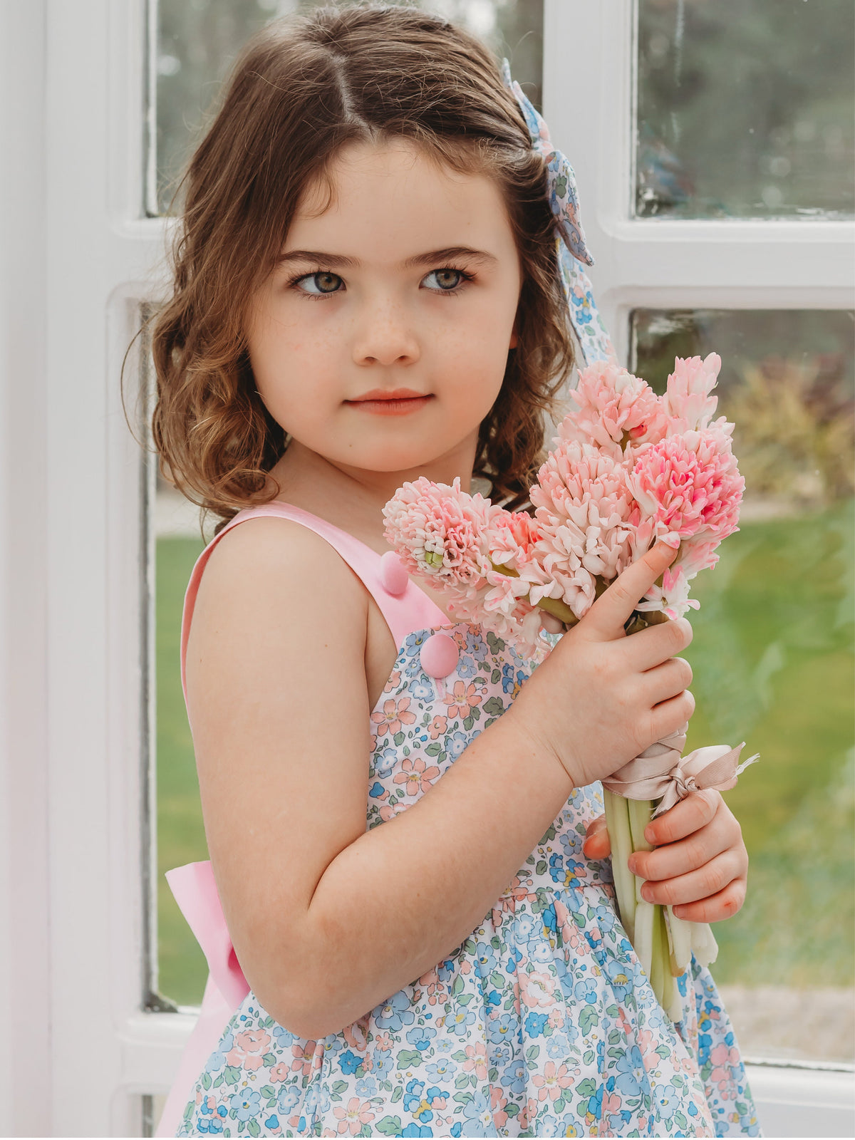 'Betsy' floral bow back bloomer set - Rose & Albert