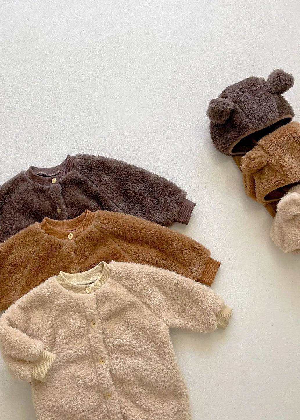 The Fur Bear Knitted Hooded Pramsuit