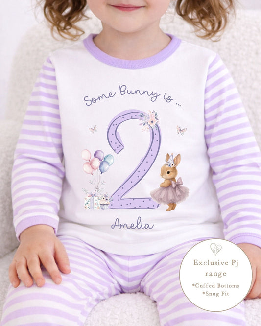 Personalised Birthday Pyjamas Some Bunny Design