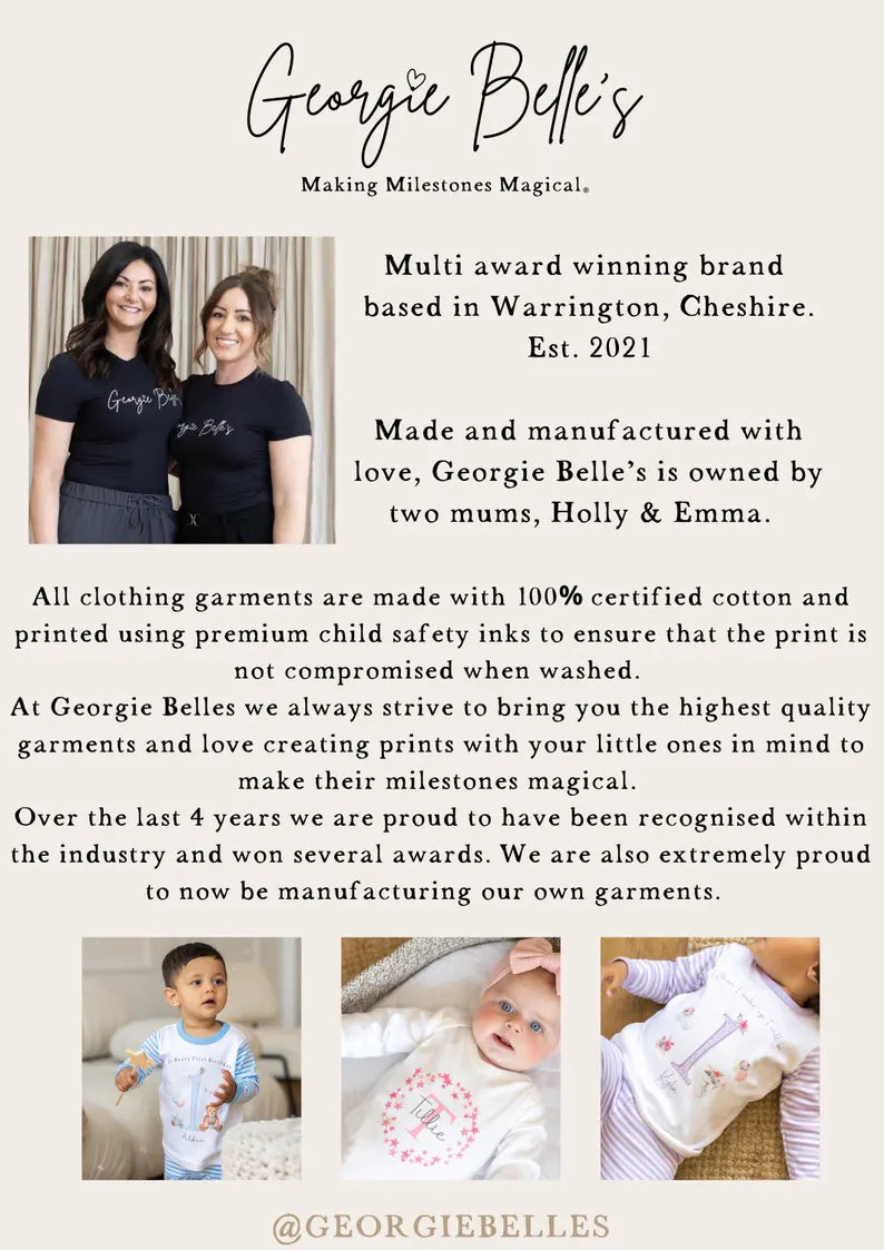Personalised Blue Stripe Easter Pyjamas - Dinosaur Initial Design