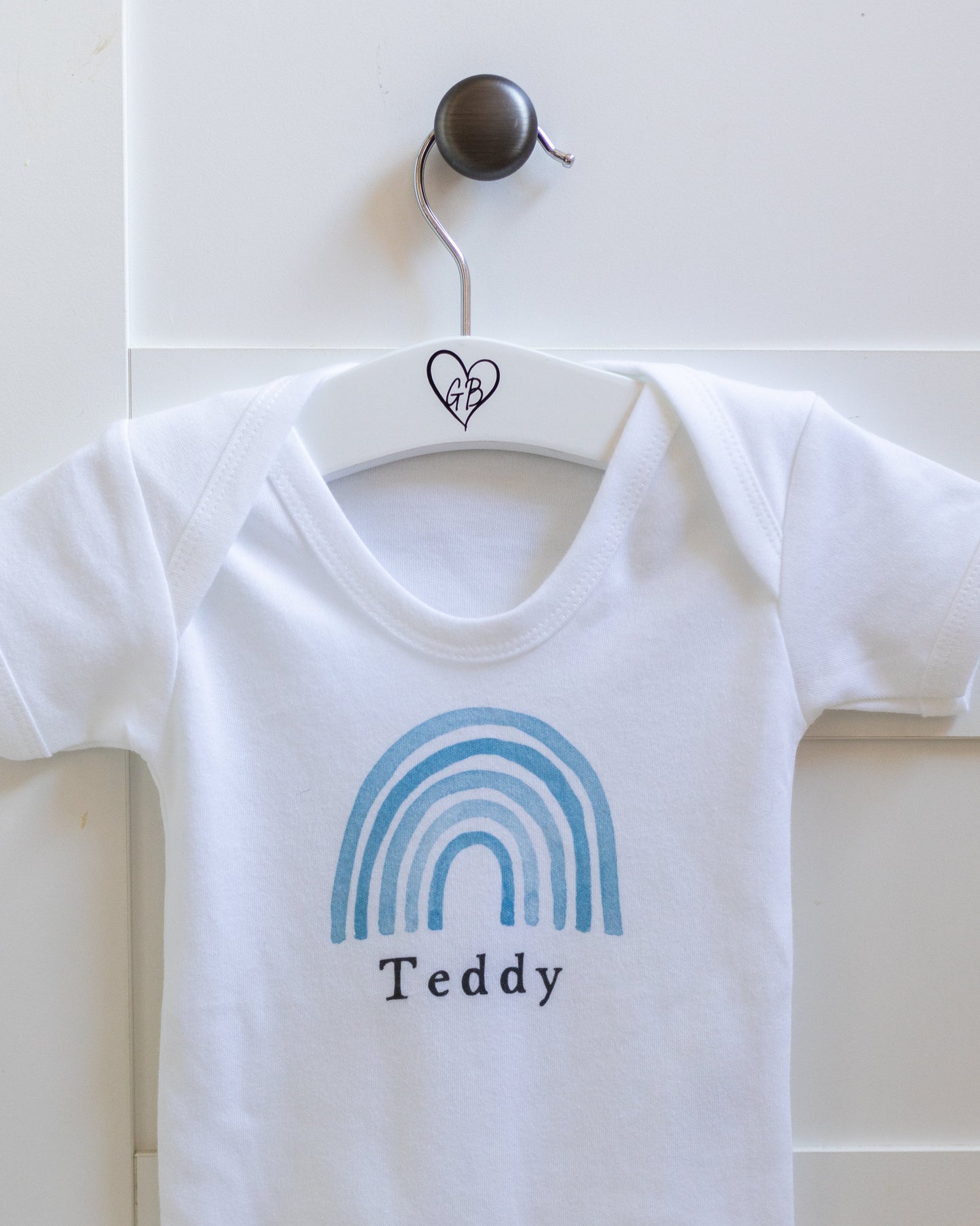 New Baby Gift Set - Blue Rainbow Design