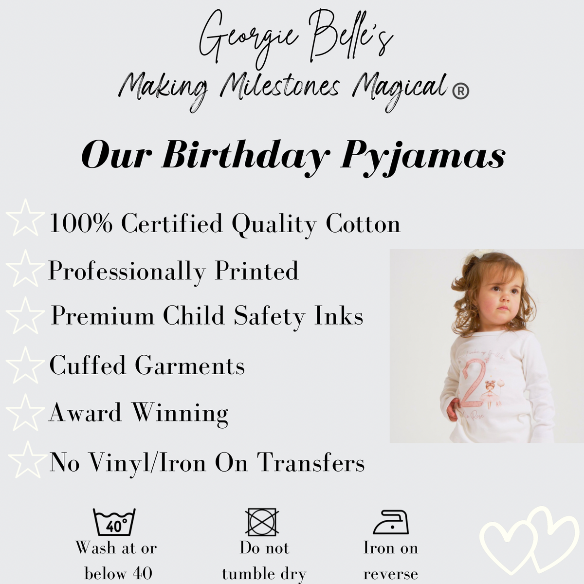 Personalised Birthday Pyjamas - Pink Onederland Design