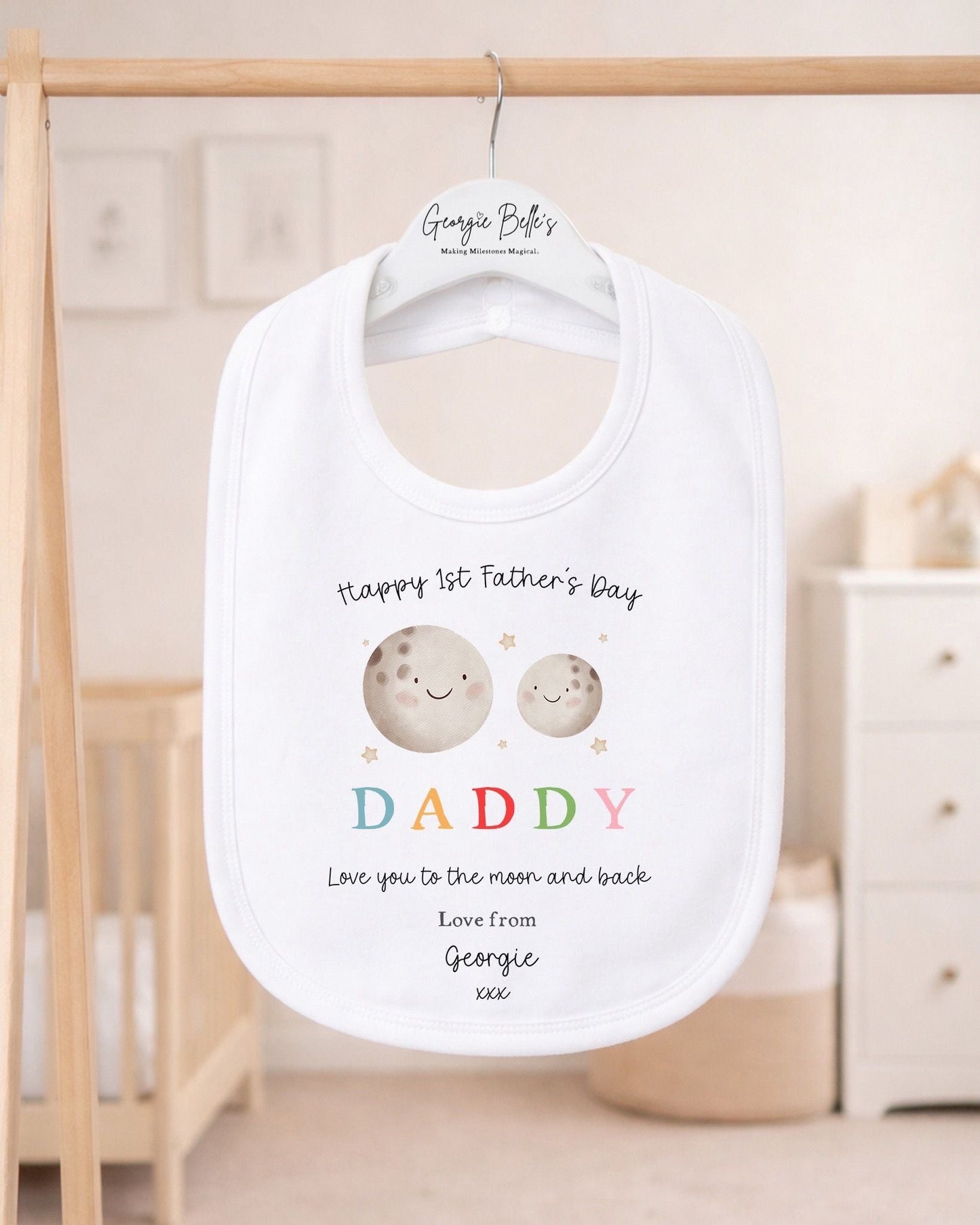 Personalised My First Father's Day Baby Vest / Babygrow - Moon Design