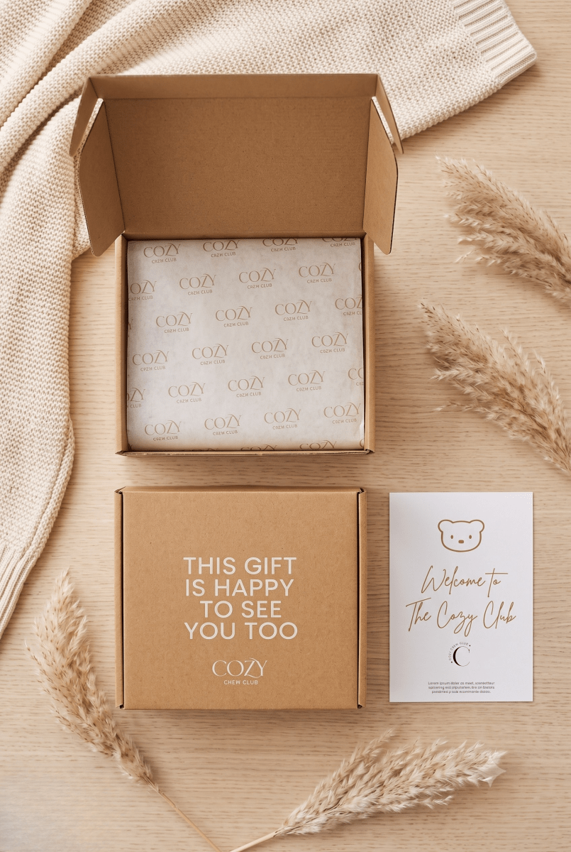 Cozy Crew Club Gift Box, Card & Tissue & Sticker