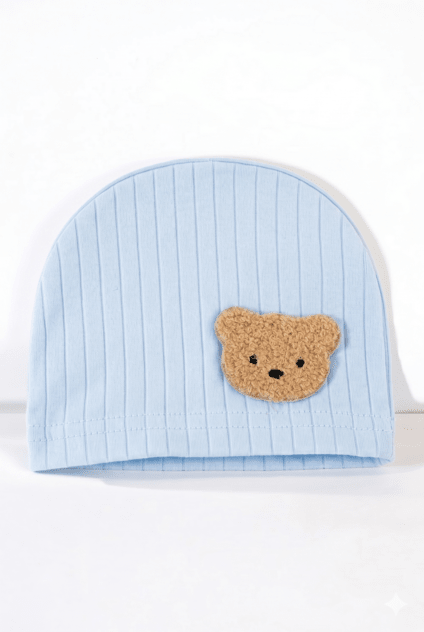 Boucle Bear Hat Super Soft Ribbed - Cozy Crew Club