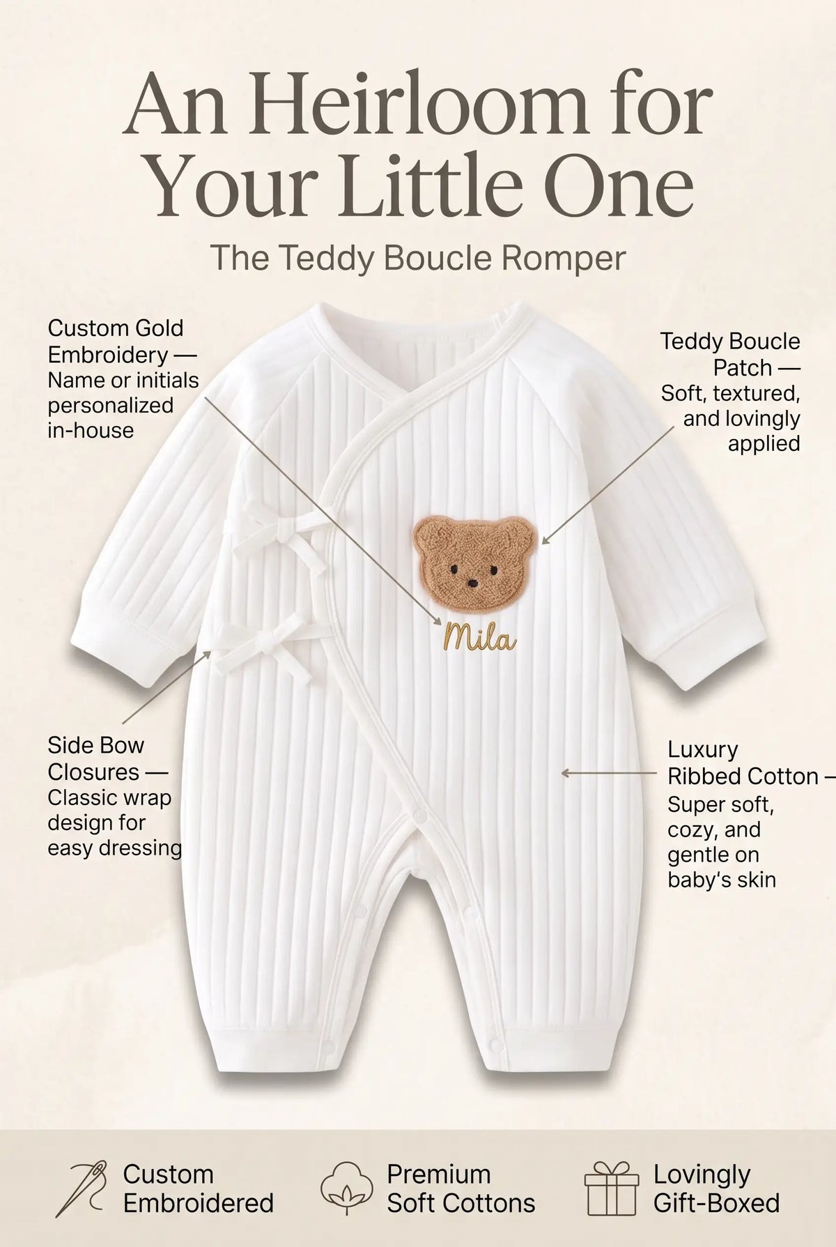 The VIP Cozy Boucle Baby Bear Personalised Gift Box