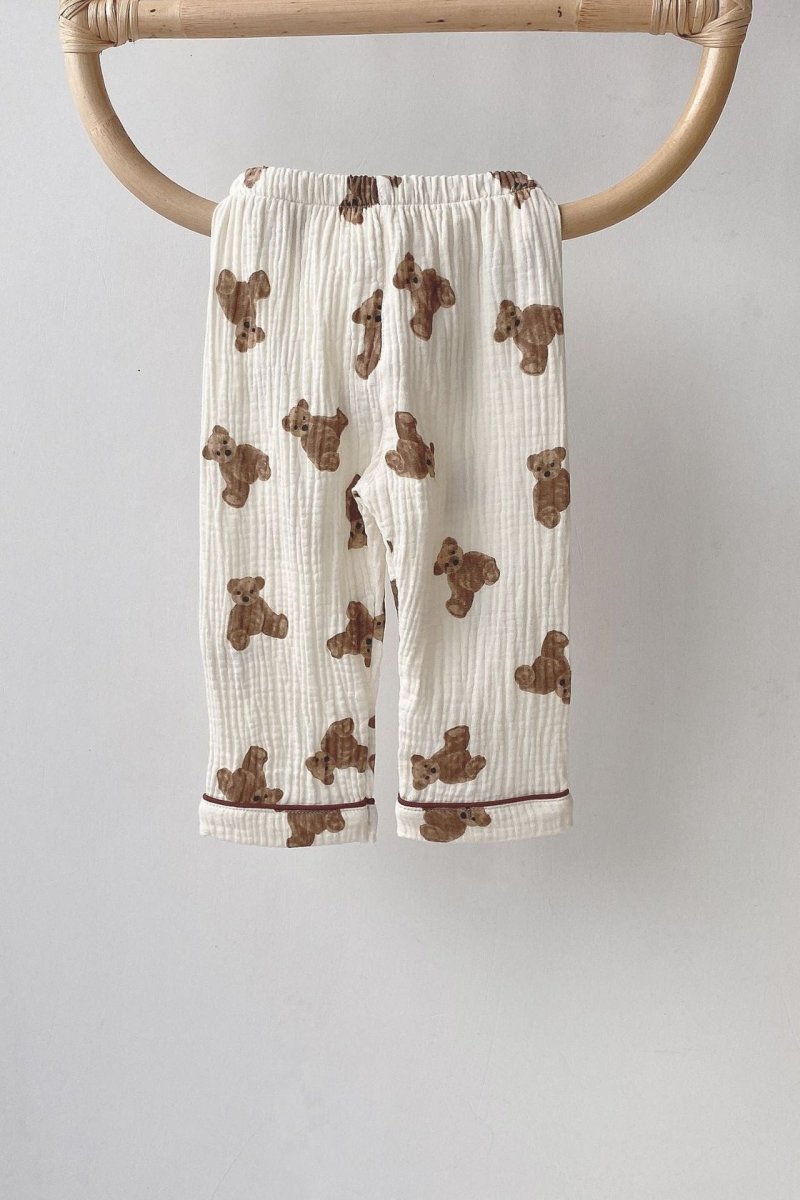 Cozy Bear Pyjamas - PJ Set 100% Cotton - Cozy Crew Club