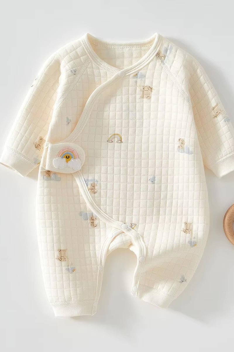 The Rainbow Boucle Wrap Baby Grow Romper - Cozy Crew Club