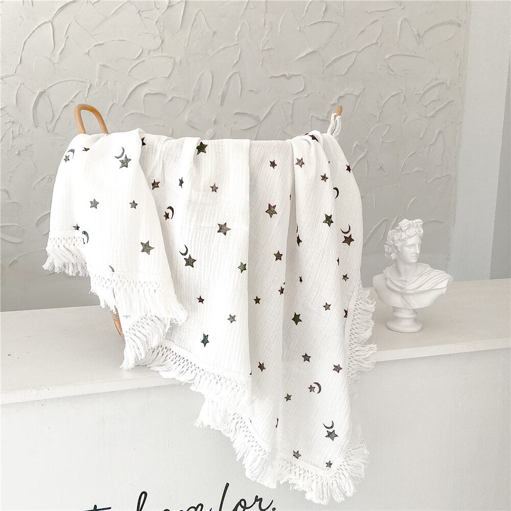 The Tassel Blanket Swaddle Multiple Prints