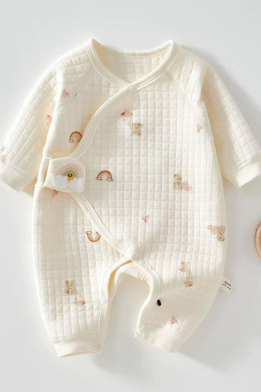 The Rainbow Boucle Wrap Baby Grow Romper - Cozy Crew Club