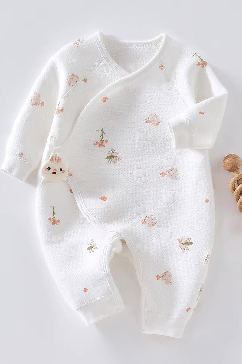 The Snuggle Bun Boucle Wrap Baby Grow Romper - Cozy Crew Club