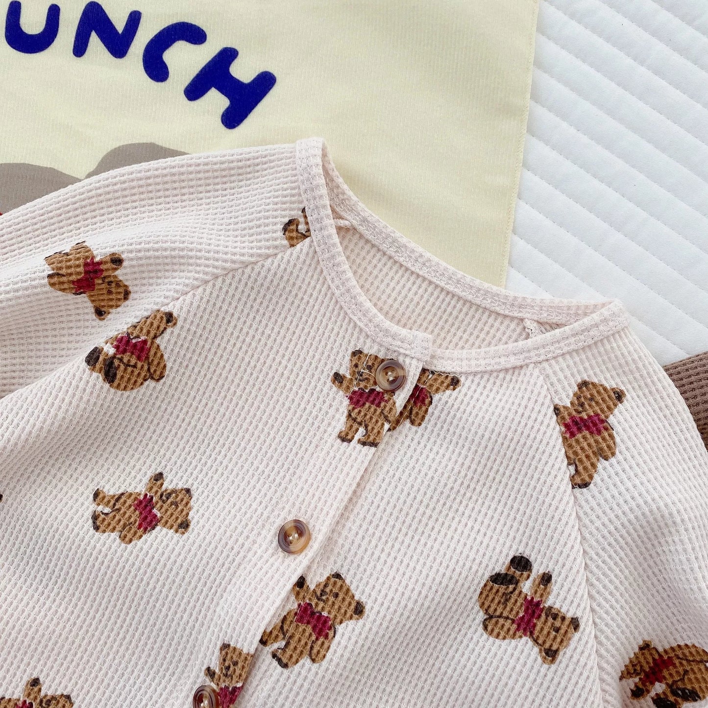 Bear Romper in White