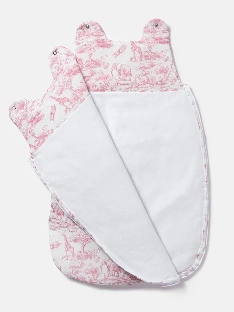 The Little Toile Pink Sleeping Bag - Rose & Albert