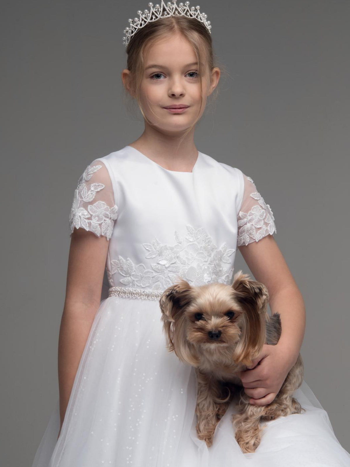'Nancy' White Communion Dress - Rose & Albert