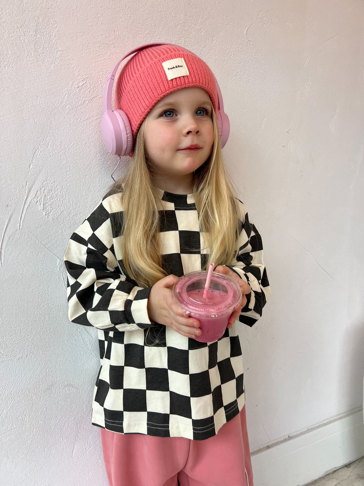 Lux knit beanie - candy floss
