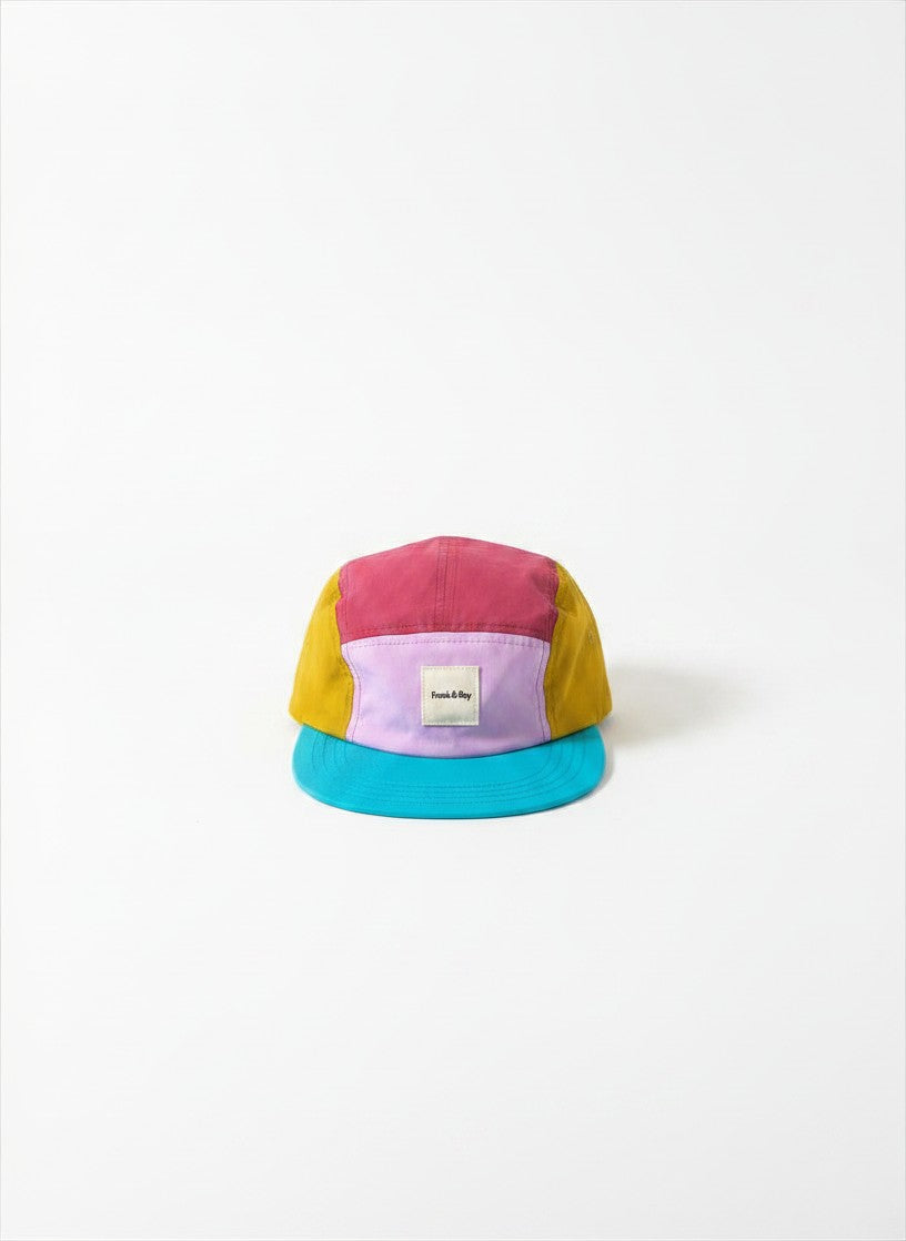 Colour Block 5 Panel Cap - Blue