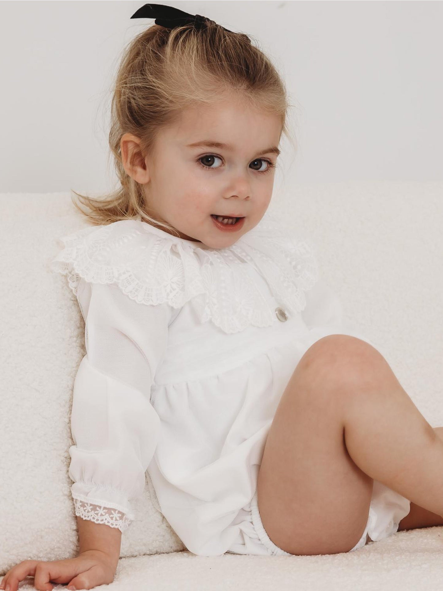 ‘Florri’ Organza & lace romper - Rose & Albert