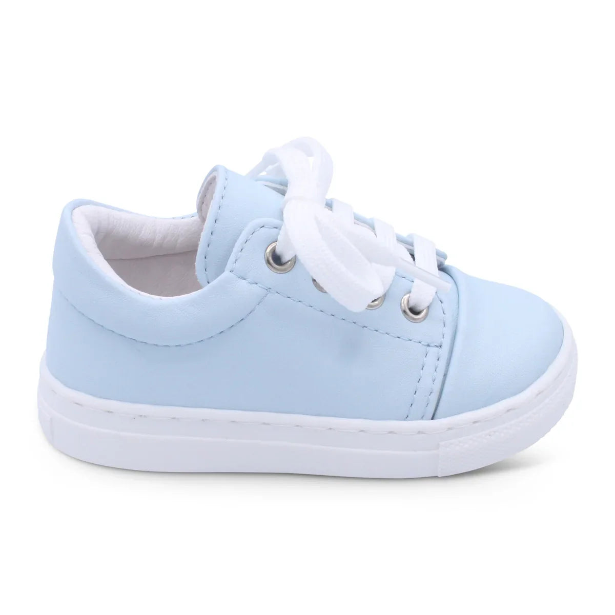 Borboleta Blue 'Santiago' Leather Trainers - Rose & Albert