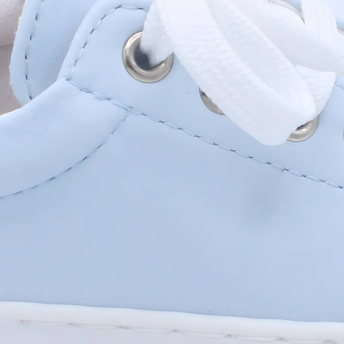 Borboleta Blue 'Santiago' Leather Trainers - Rose & Albert