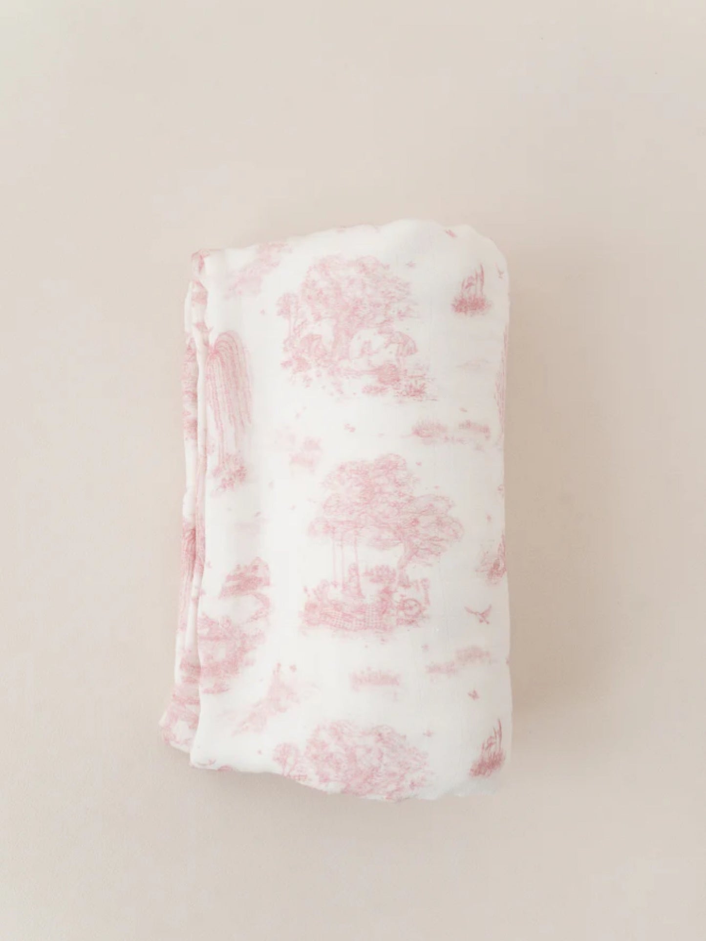 The Gilded Bird Pink 'Spring toile' bamboo baby blanket - Rose & Albert
