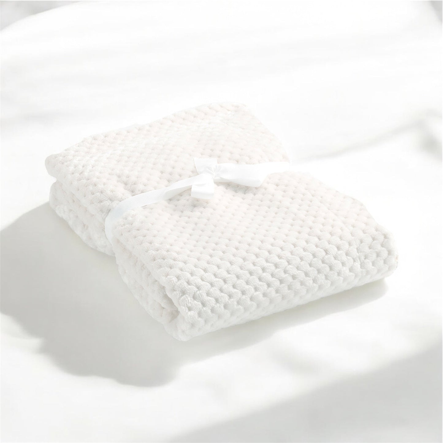 Cocole Personalised Microfibre Soft Baby Blanket in White