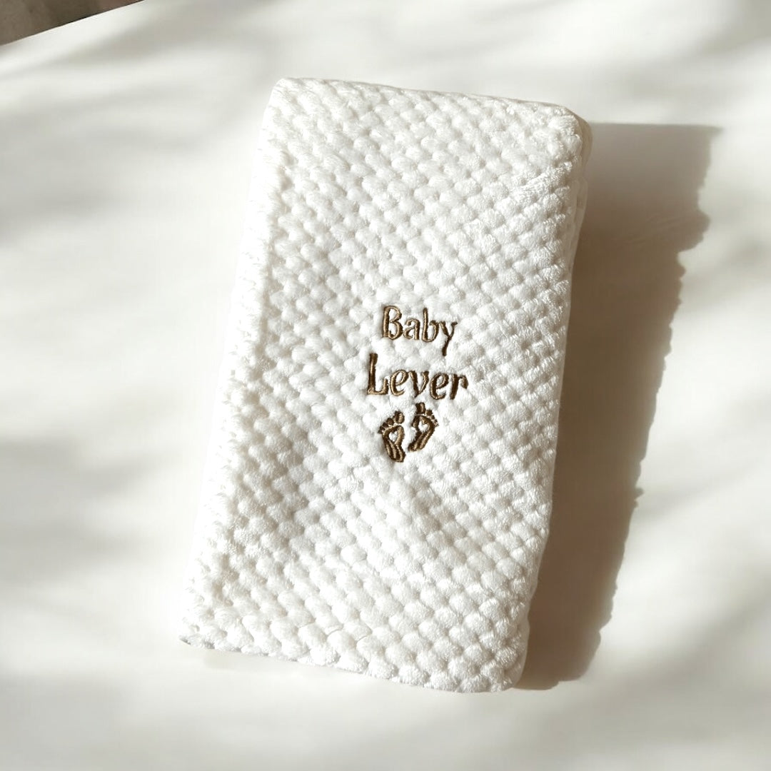 Cocole Personalised Microfibre Soft Baby Blanket in White