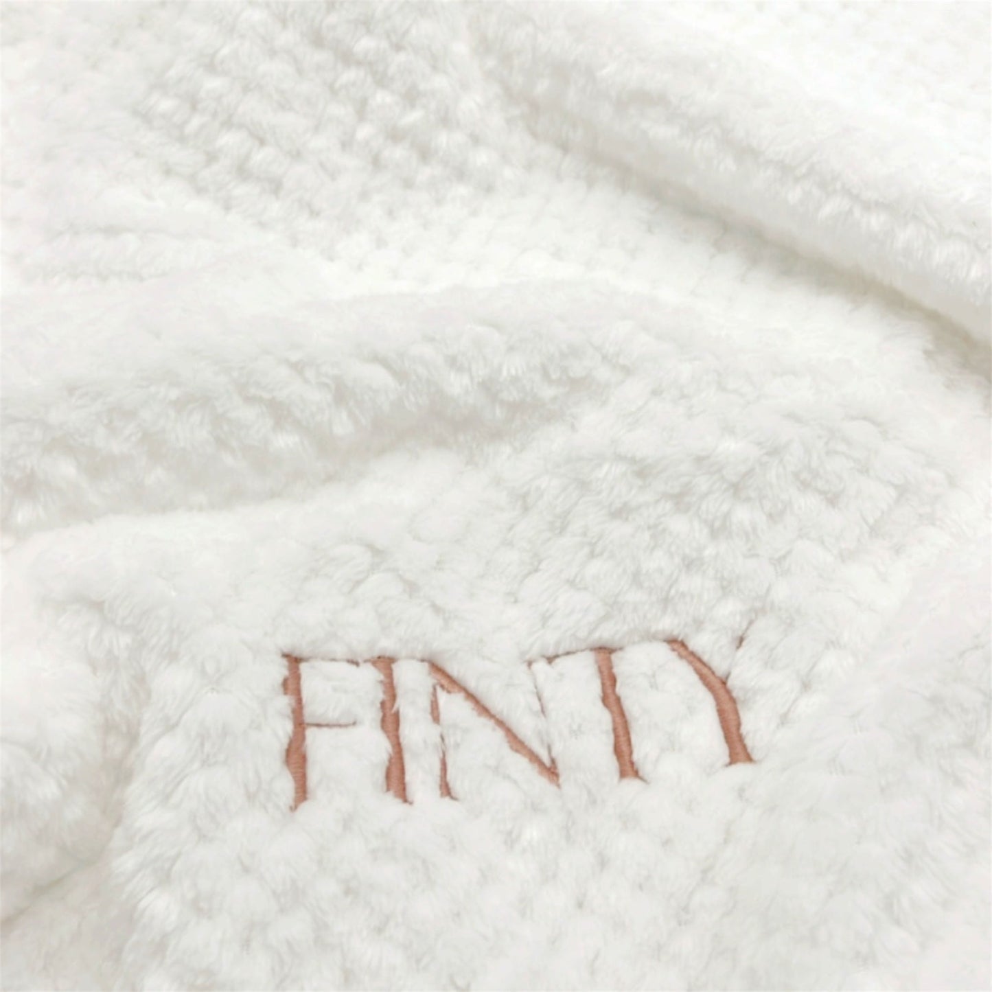 Cocole Personalised Microfibre Soft Baby Blanket in White