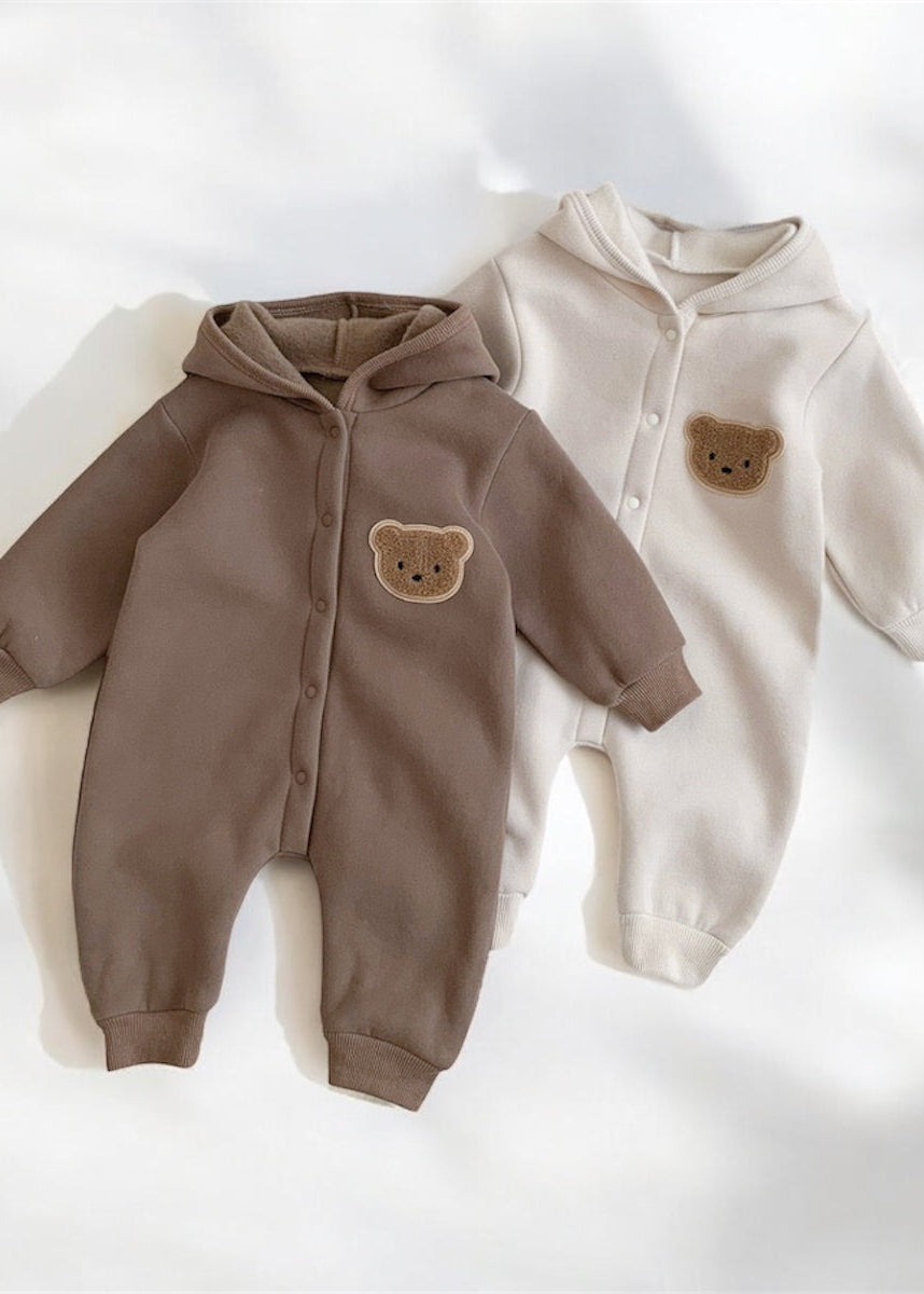 The Ultimate Bear Knitted Hooded Playsuit