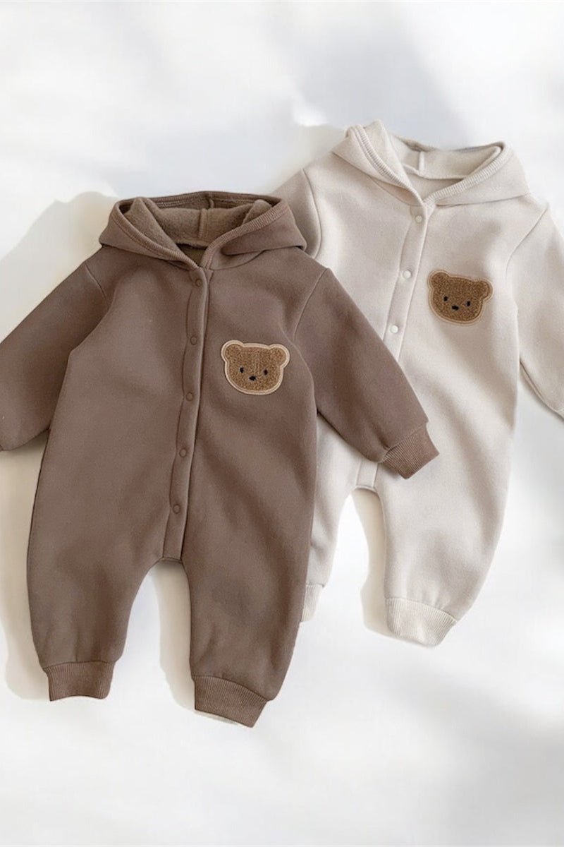 The Ultimate Bear Knitted Hooded Playsuit - Cozy Crew Club