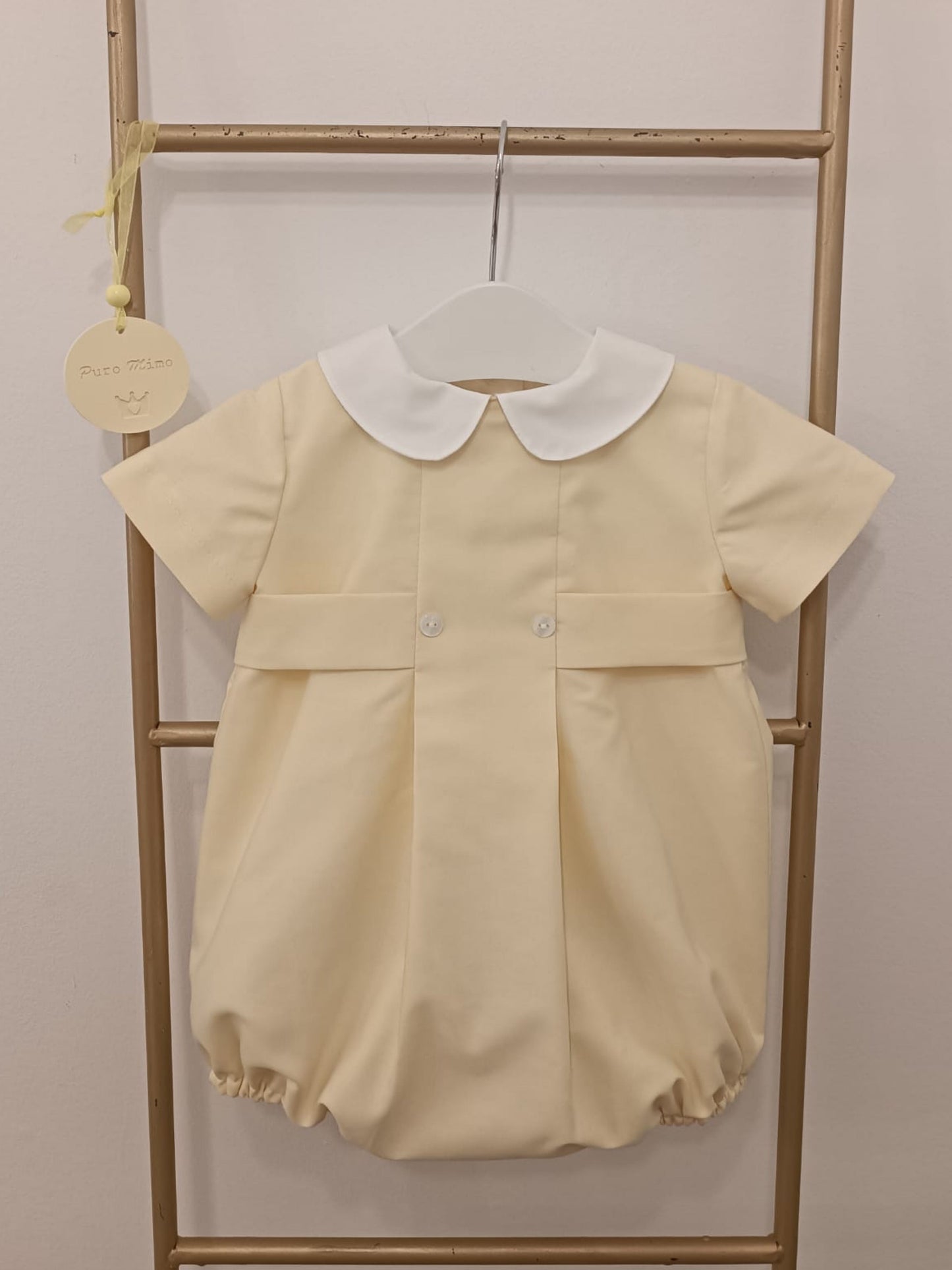 Puro Mimo Lemon peter pan collar romper - Rose & Albert