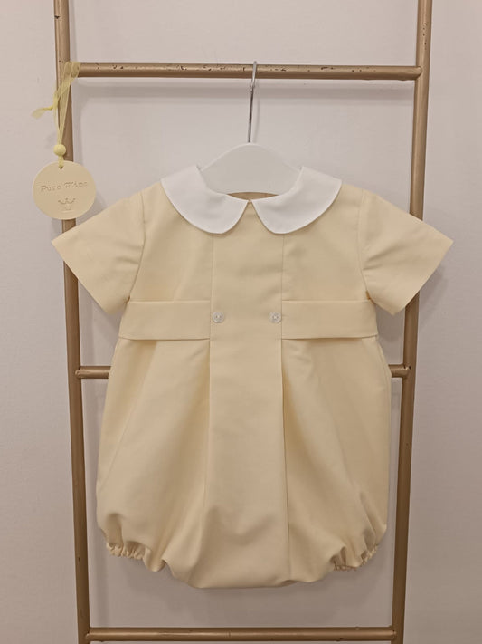 Puro Mimo Lemon peter pan collar romper - Rose & Albert