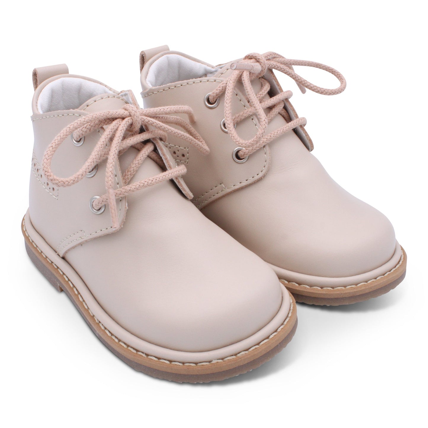 Borboleta Beige 'Zachary' Leather Boots - Rose & Albert