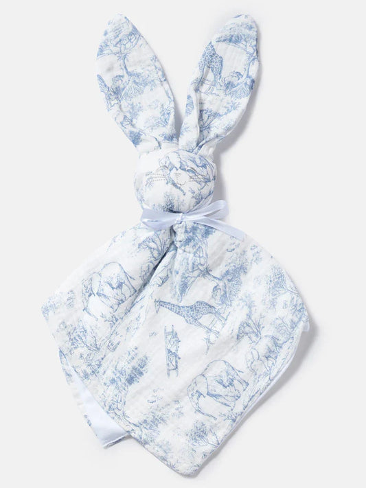 The Little Toile Blue Comforter Bunny - Rose & Albert