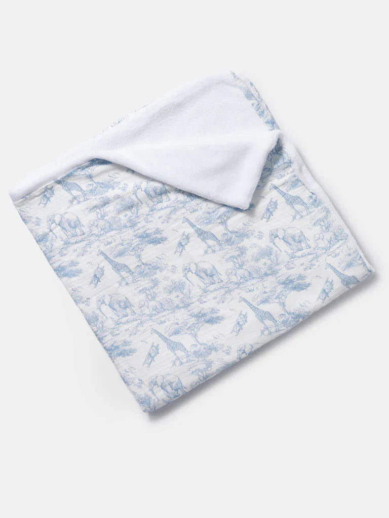 The Little Toile Blue Blanket - Rose & Albert