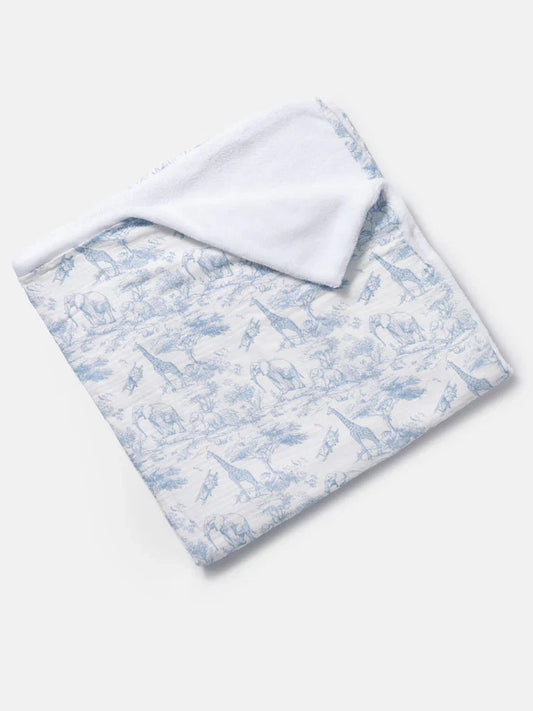 The Little Toile Blue Blanket - Rose & Albert